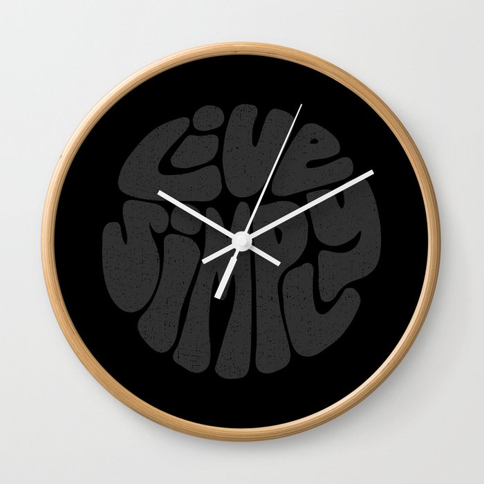 Live Simply Wall Clock