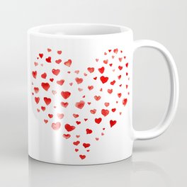 Be My Valentine! Watercolor hearts Coffee Mug