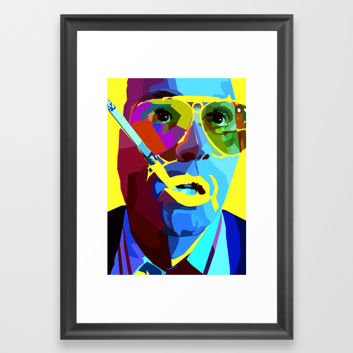 Fear And Loathing In Las Vegas Painting Johnny Depp Framed Art