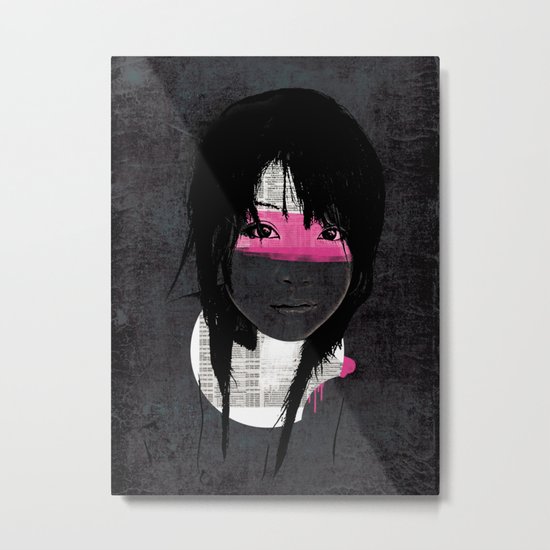 Pink Phone Metal Print