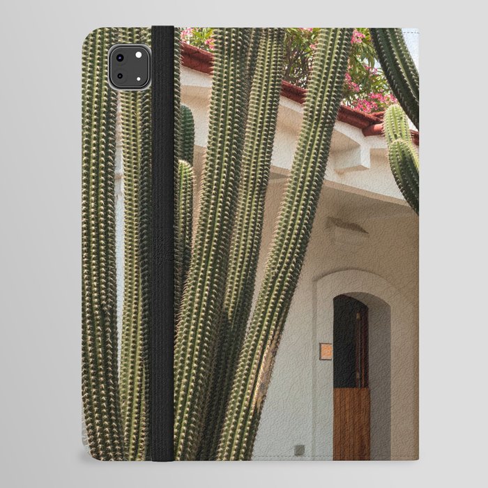Mexico Photography - Cactuses Surrounding A Small House iPad Folio Case