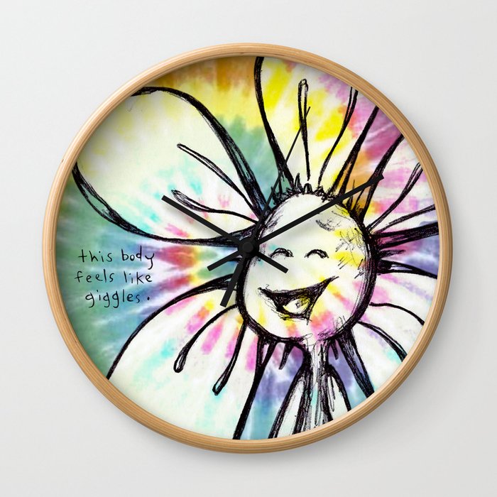 "This Body Feels Like Giggles" Flowerkid Wall Clock