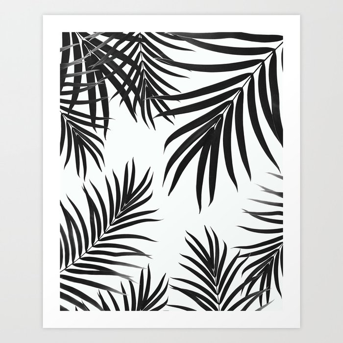 Palm Leaves Pattern Summer Vibes #2 #tropical #decor #art #society6 Art Print
