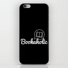 Bookaholic Text Bookworm Book Lover Reading iPhone Skin