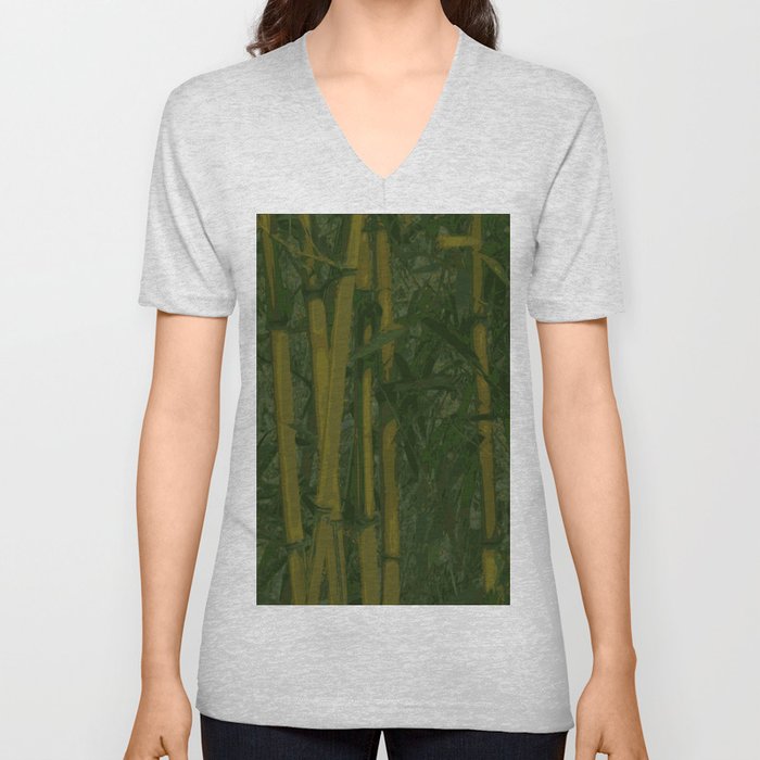 Bamboo jungle V Neck T Shirt