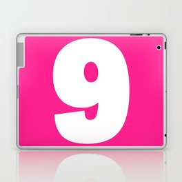 9 (White & Dark Pink Number) Laptop Skin