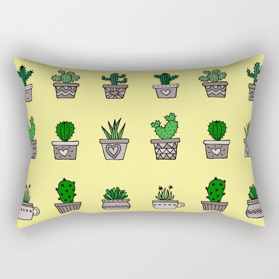 Cactus Pattern Rectangular Pillow