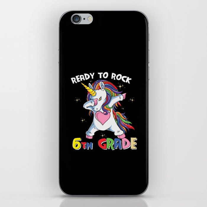 Ready To Rock 6th Grade Dabbing Unicorn iPhone Skin