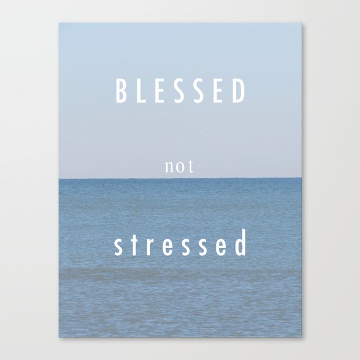 Blessed not Stressed Canvas Print