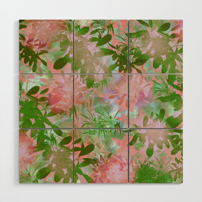 Sunlight in the Garden Coral  Wood Wall Art