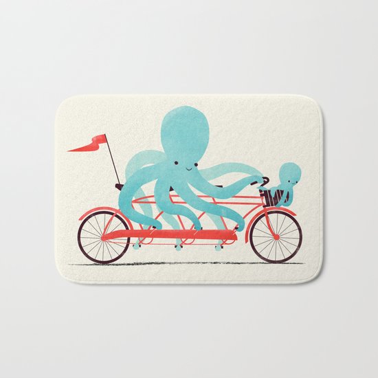 My Red Bike Bath Mat