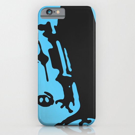 Fiat 600 Detail, Light Blue on Black iPhone & iPod Case