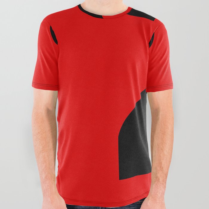 Number 2 (Black & Red) All Over Graphic Tee