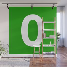 Number 0 (White & Green) Wall Mural