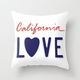 California Love License Plate Throw Pillow