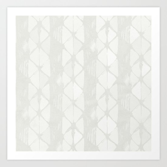 Simply Braided Chevron Lunar Gray Art Print