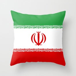 Iran Flag Throw Pillow