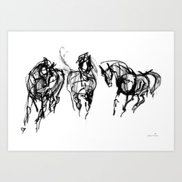 Horses (Trio) Art Print