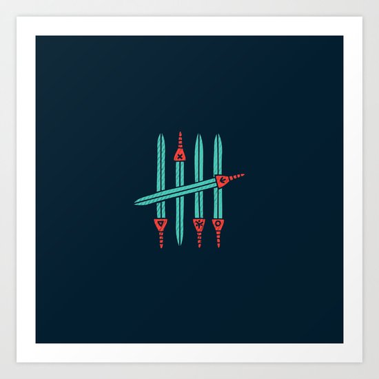 Five Art Print