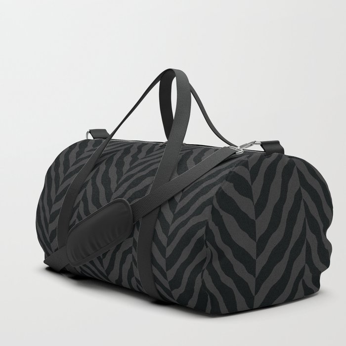 Dark Abstract Zebra chevron pattern. Digital animal print Illustration Background. Duffle Bag