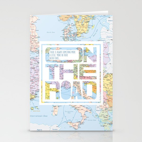 on the road Stationery Cards