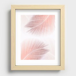 Palm leaf synchronicity - rose gold Recessed Framed Print