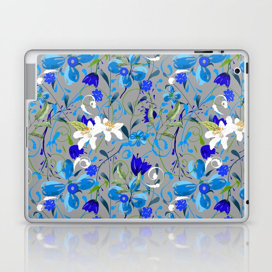 Watercolour flowers,summer pattern  Laptop & iPad Skin