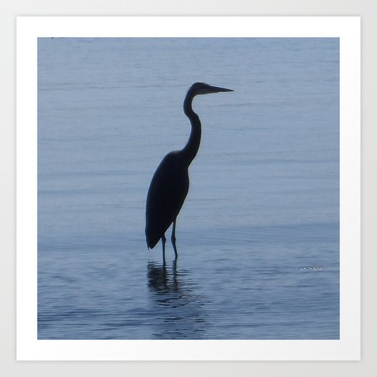 The Blue Heron Art Print