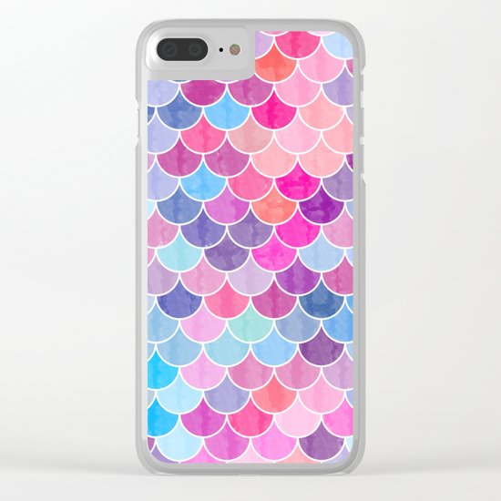 Watercolor Lovely Pattern VIV Clear iPhone Case
