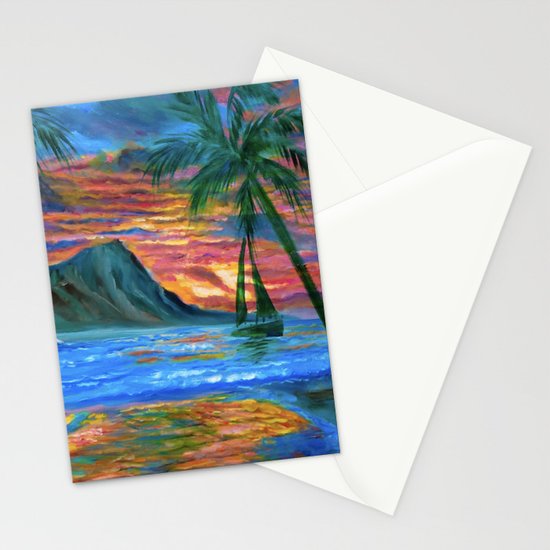 Cruise Around Diamond Head Stationery Cards By Jennyleee Society6