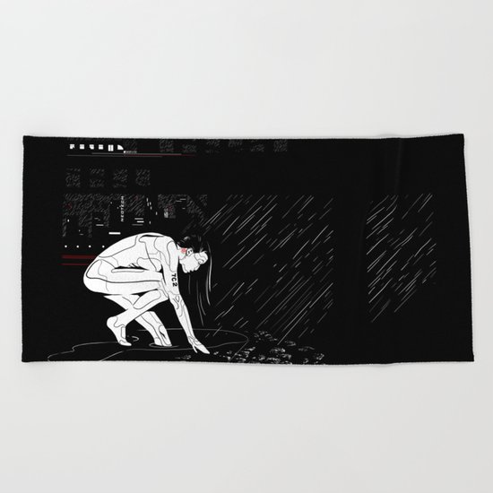 nit:e:scape // android underground Beach Towel
