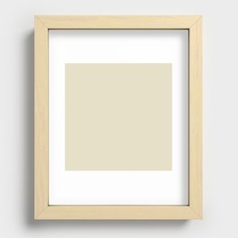 Cloud Cream light warm neutral solid color modern abstract pattern Recessed Framed Print