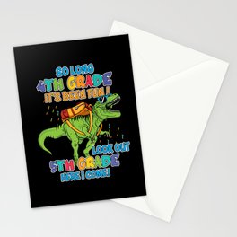 Fifth Grade dinosaur back to school Stationery Card