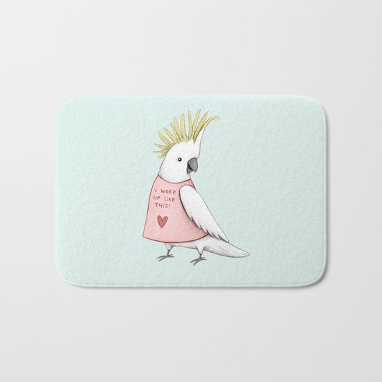 Pretty Cockatoo Bath Mat