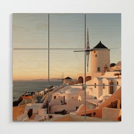 Evening mood on the volcanic island Santorini Wood Wall Art