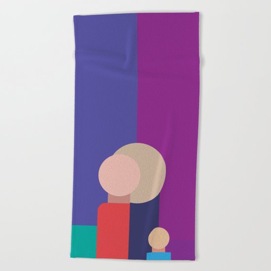 Family - Father, Mother, Child Beach Towel