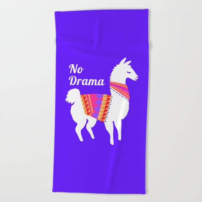 No Drama Llama Beach Towel