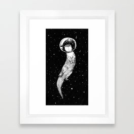 Drifting in Otter Space Framed Art Print