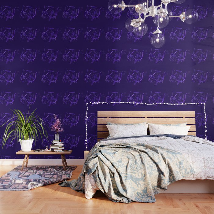 Kandinsky Purple Abstract Art Wallpaper By Shamila Society6