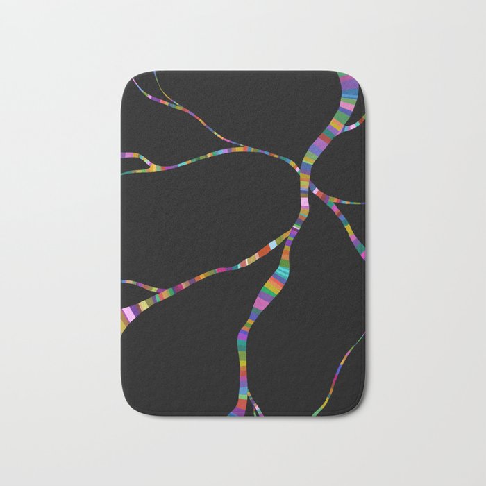 Colorful Connection Abstract Shapes Bath Mat