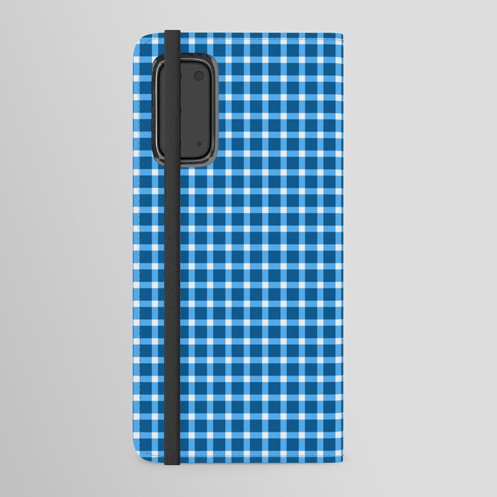 Blue Gingham - 04 Android Wallet Case