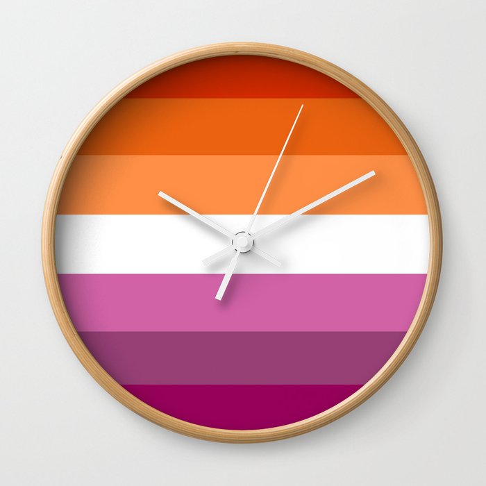 Lesbian Crystals Orange Pink Lesbian Pride' Sticker