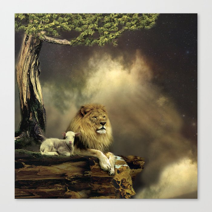 The Lion & the Lamb Canvas Print