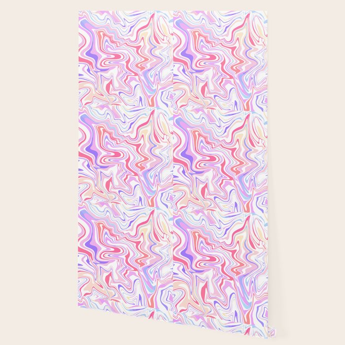 Abstract Colorful Marble Wallpaper By All4you Society6