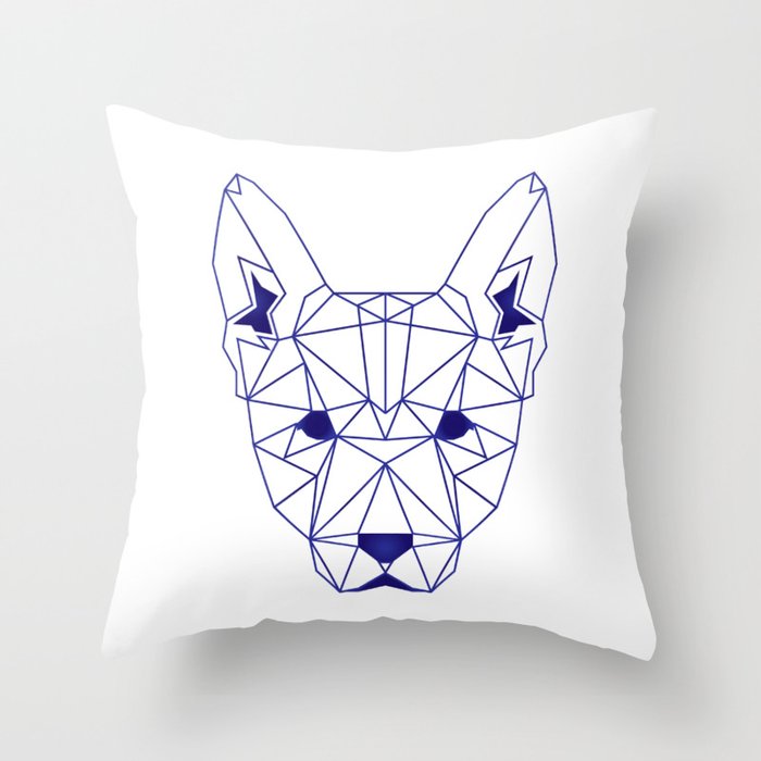 Geometric dog Throw Pillow