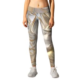 Wood Silver Gold Silk Collection Leggings