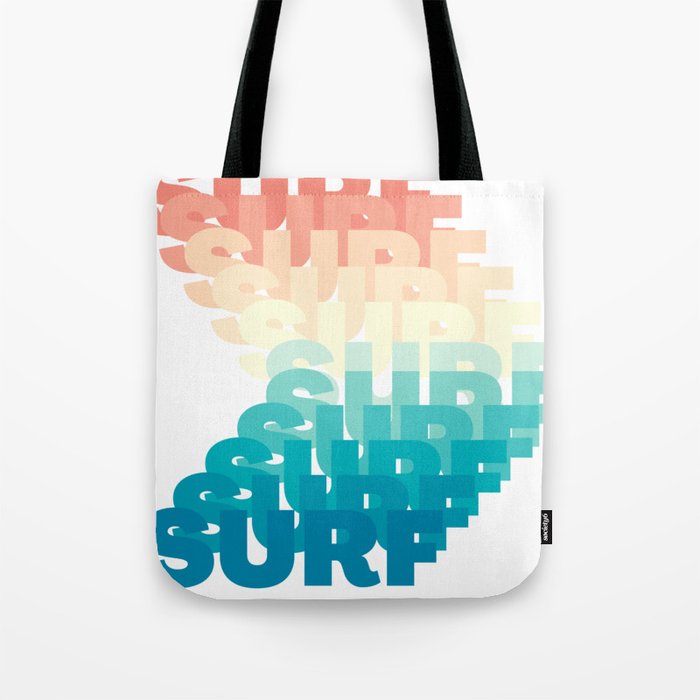 Surf Sunrise Wave | Summer Surf Design Tote Bag