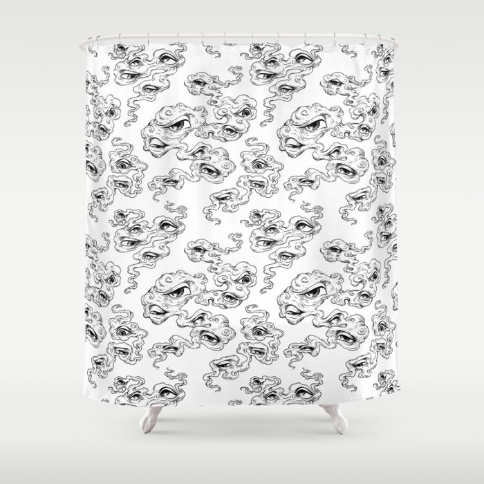 All seeing smoke Shower Curtain