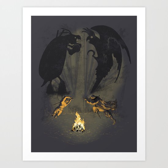 Let's settle it - in the shadows. Art Print