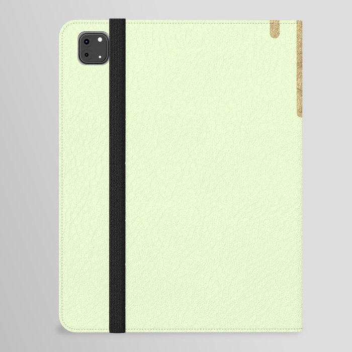 Minimalist mint green gold geometrical iPad Folio Case